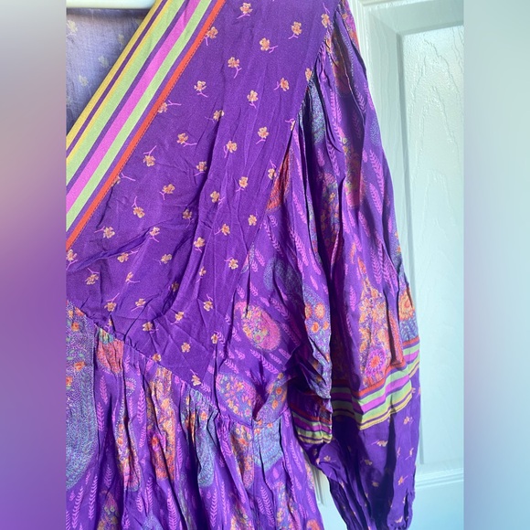 ba&sh Lydia Mini Purple Dress with Floral Accents - Picture 6 of 9